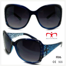 Gafas de sol de plástico de las señoras con el Rhinestone y el laser (WSP508364)